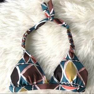 BCBG MaxAzria Bikini Rope Braid Swim Top Halter XS